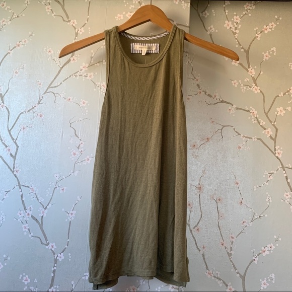 Nwt Racerback Ribbed Tank Top Green Pure + good - Picture 3 of 6